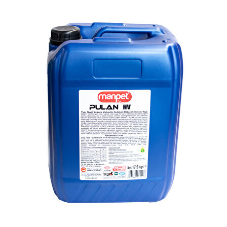 Manpet Pulan Hidrolik Sistem Yağı 37 - 14 Kg - Plastik Bidon