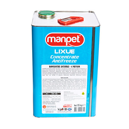 Manpet Lixue Concentrate Antifriz - 15 Kg - Mavi Konsantre Antifriz