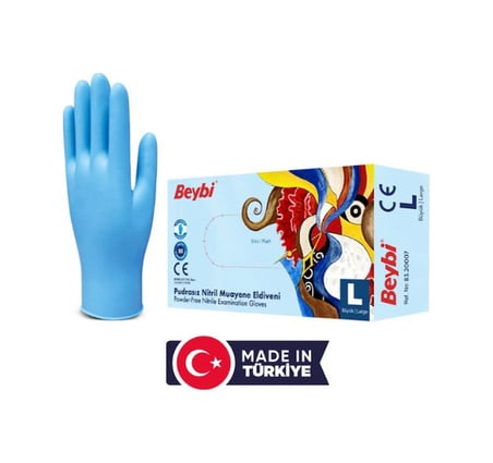Pudrasız Nitril Muayene Eldiveni - Large (Büyük Boy)