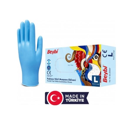 Pudrasız Nitril Muayene Eldiveni - Large (Büyük Boy)