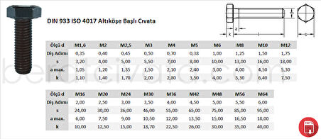 Netpen Galvanizli 8,8 Kalite M8X30 Mm Civata 40 Adet