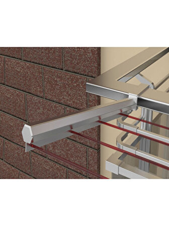 Koral Alüminyum Kare Sistem 80×30 Cm Antrasit Çamaşırlık