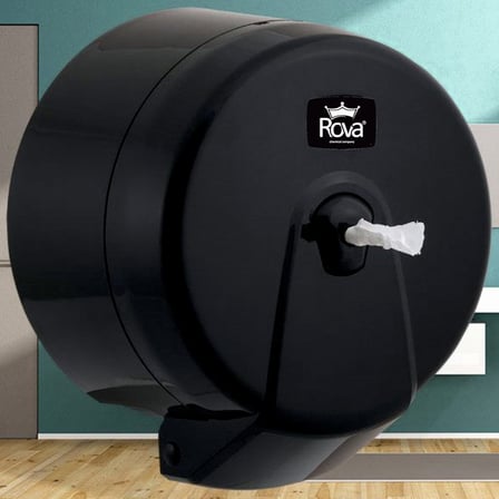 Rova Mini Point İçten Çekmeli WC Kağıdı Dispenseri Siyah