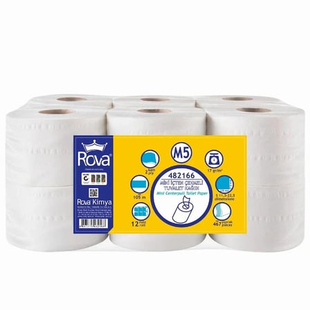 Rova Mini Tuvalet Kağıdı 5 kg 12'li