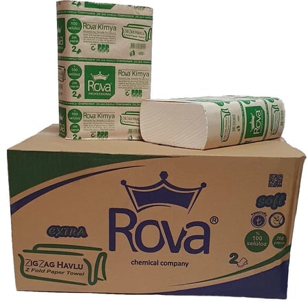 Rova Premium Z Katlama Kağıt Havlu 21x21 cm 200'lü (1 Koli 12 paket)