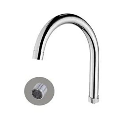 Mutfak & BANYO Eviye Batarya Kuğu Borusu Uzun Baston 27 Cm