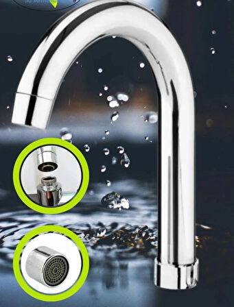 Mutfak & BANYO Eviye Batarya Kuğu Borusu Uzun Baston 27 Cm