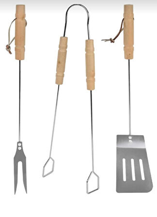  AHŞAP SAPLI BARBEKÜ SETİ