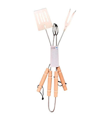  AHŞAP SAPLI BARBEKÜ SETİ
