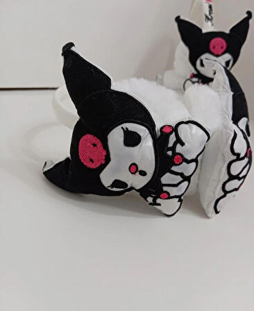 Çocuk pelüş Kış Kulaklığı kuromi figürlü SİYAH