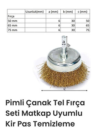 3 LÜ TEL FIRÇA SETİ MATKAP UCU