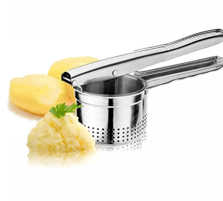 PASLANMAZ ÇELİK PATATES EZİCİ BÜYÜK HAZNELİ NARENCİYE SIKACAĞI