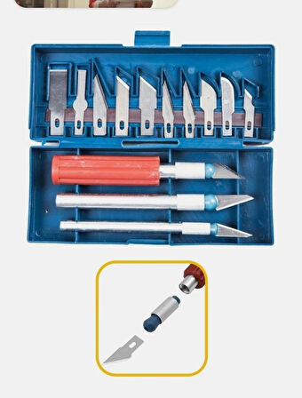Zanaat 13 Parça Hobi Gravür Ahşap Heykel Çömlek Oyma Şekil Verme 13 Maket Bıçak Neşter Seti