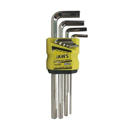 JAWS Alyan Anahtar Takımı Düz Uzun 9 Parça 180 mm JAS 151