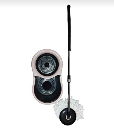 360 Smart Mop Jr. Black Siyah Temizlik Paspas Seti Pembe