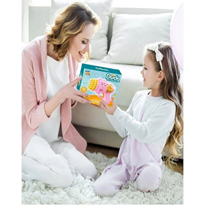 Duck köpük tabancası 23 nokta çıkışlı pilli pembe renk