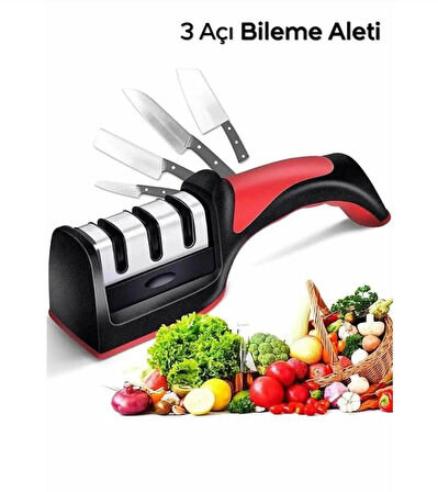 3 Kademeli Bıçak Bileme Aleti 3 Açılı Bıçak Bileme