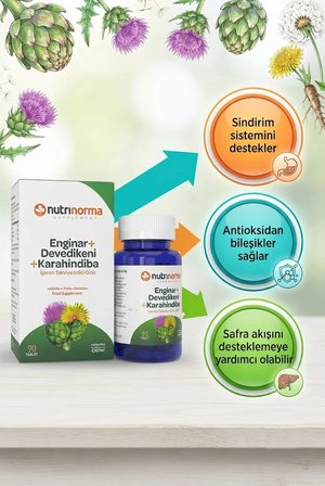 Enginar + Devedikeni + Karahindiba 90 Tablet | Premium Bitkisel İçerik | Günlük Kullanıma Uygun Takviye