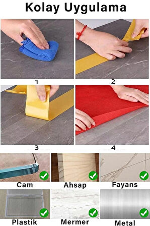 Halı Kaydırmaz Bant Çift Taraflı Çok Amaçlı İz Bırakmaz Sabitleme Bandı 36mm x 5mt