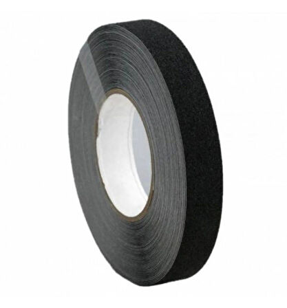 Siyah Merdiven Ve Zemin Kaydırmaz Kaymaz Bant (25 mm X 25 mt)