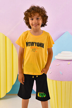 Newyork T-shirt Ve Şort 2'li Takım Erkek