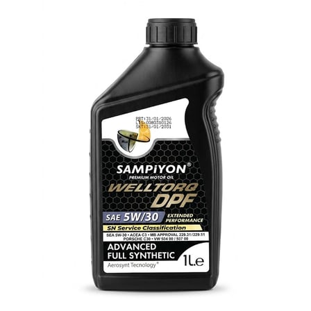 Şampiyon Welltorq 5W-30 Yarı Sentetik Motor Yağı 1 Lt