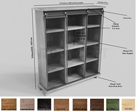 Ntconcept Avi Ray Kapak Masif Ahşap Dolap
