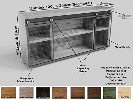 Ntconcept Arme Masif Ağaç Ray Kapak Konsol