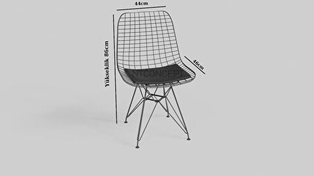 Ntconcept Vern Masif Ağaç Tel Sandalyeli Masa Takımı (85x85cm Masa + 2 Sandalye)