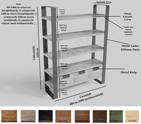 Ntconcept Lomi Masif Ağaç Kitaplık-Vitrin