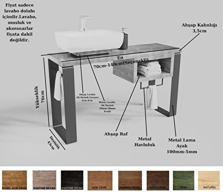 Ntconcept Sin Masif Ahşap Lavabo Dolabı Hilton