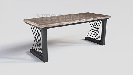 Ntconcept Tron M2 Çalışma Masası Ahşap 75 x 140 cm Gri 