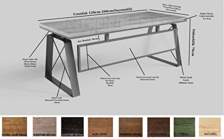 Ntconcept San Çalışma Masası Ahşap 85 x 140 cm 