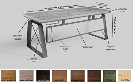 Ntconcept San Çalışma Masası Ahşap 85 x 220 cm 