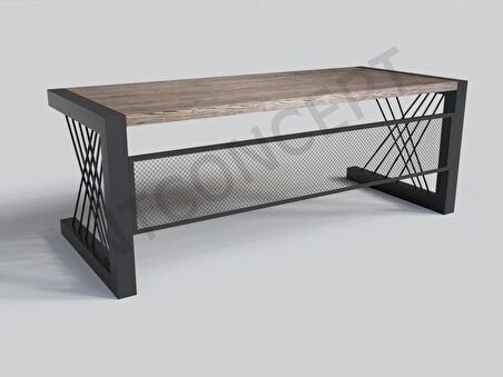 Ntconcept Alfa Çalışma Masası Ceviz 140-260 x 85-100 cm Beyaz - Gri