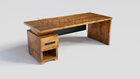 Ntconcept Ken Çalışma Masası Ahşap - Masif 100 x 240 cm Ceviz - Siyah