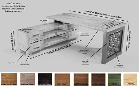 Ntconcept Bell Doğal Ahşap Modüllü Ofis Masası