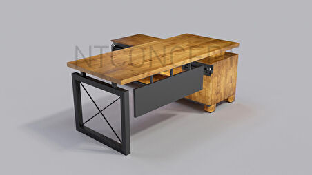 Ntconcept Rez Çalışma Masası Ahşap 100 x 240 cm - Siyah 