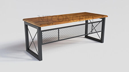 Ntconcept Truva Çalışma Masası Ahşap 85 x 200 cm Açık Ceviz 