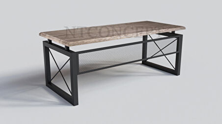 Ntconcept Win Çalışma Masası Ahşap 85 x 140 cm Siyah - Taş Rengi
