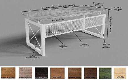 Ntconcept Win Çalışma Masası Ahşap 85 x 140 cm Siyah - Taş Rengi