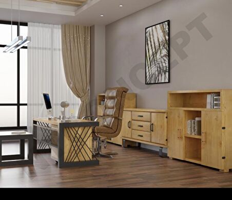 Ntconcept Foe Ofis Masası Ahşap 85 x 180 cm Ceviz 