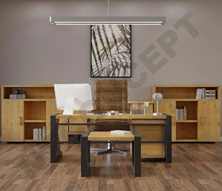 Ntconcept Foe Ofis Masası Ahşap 85 x 180 cm Ceviz 