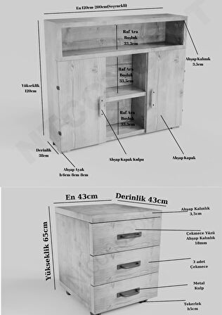 Ntconcept Foe Ofis Masası Ahşap 85 x 180 cm Ceviz 