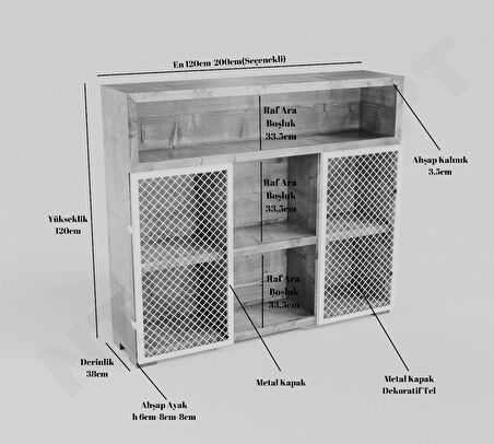 Ntconcept Well Çalışma Odası Takımı Ahşap 75 x 160 cm Açık Ceviz 