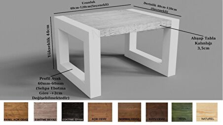 Ntconcept Hell Çalışma Masası Ahşap 75 x 120 cm Beyaz - Ceviz 