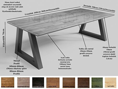 Ntconcept Lihe Masif Ahşap Toplantı Masası