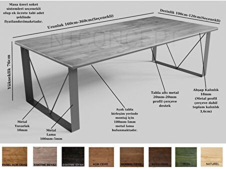 Ntconcept Sui Masif Ahşap Toplantı Masası