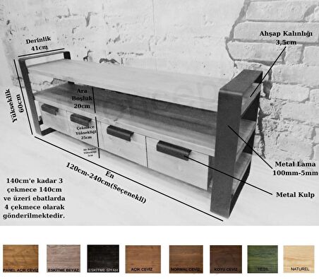 Ntconcept Vivien Masif Ahşap Tv Stand