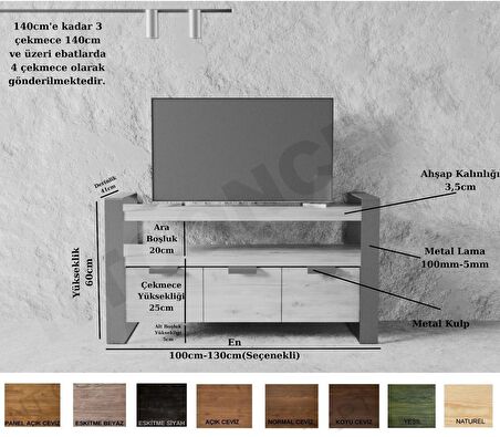 Ntconcept Vivien Masif Ahşap Tv Stand